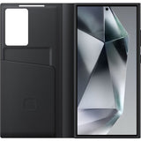 Samsung Alkuperäinen Galaxy S24 Ultra Kotelo Smart View Wallet Case Musta
