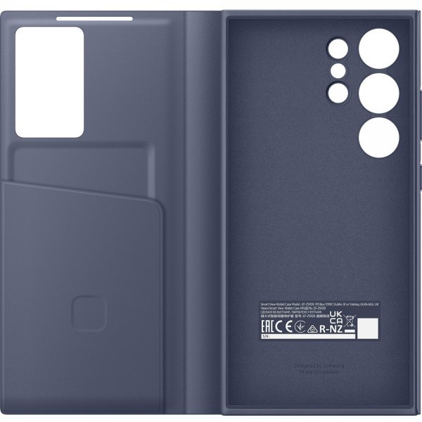 Samsung Alkuperäinen Galaxy S24 Ultra Kotelo Smart View Wallet Case Violetti