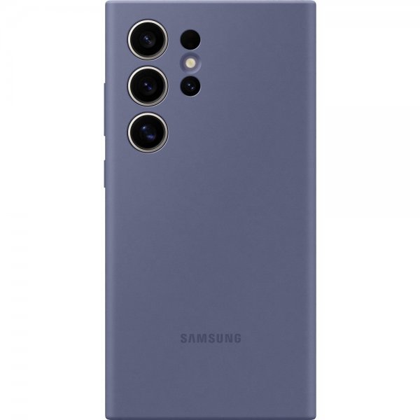 Samsung alkuperäinen Galaxy S24 Ultra suojakuori, silikonikuori, violetti