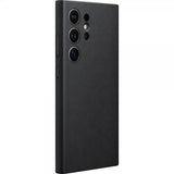 Samsung Original Galaxy S24 Ultra -kuori, vegaaninen nahkakotelo, musta