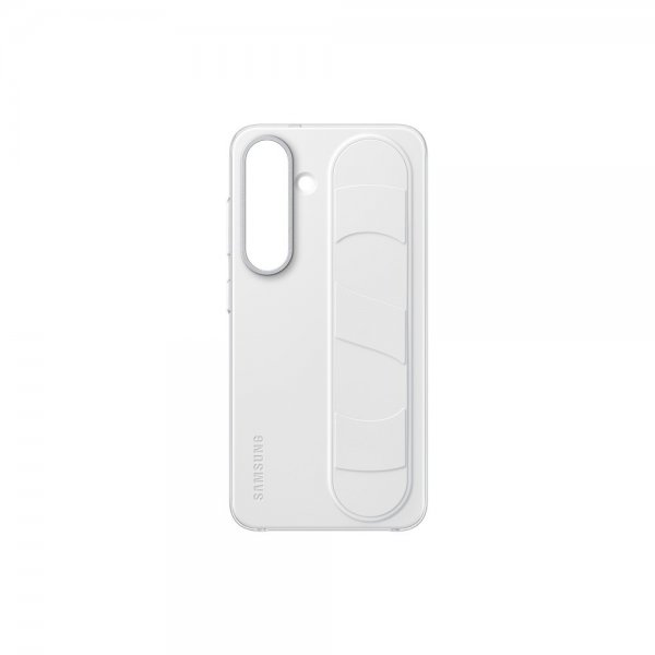 Samsung Original Galaxy S25 -suojakuori, jossa seisontatuki ja otekahva, valkoinen