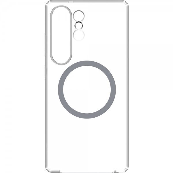 Samsung alkuperäinen Galaxy S25 Ultra -kuori, kirkas magneettikotelo, läpinäkyvä