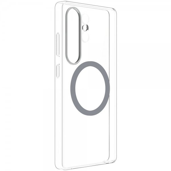 Samsung alkuperäinen Galaxy S25 Ultra -kuori, kirkas magneettikotelo, läpinäkyvä