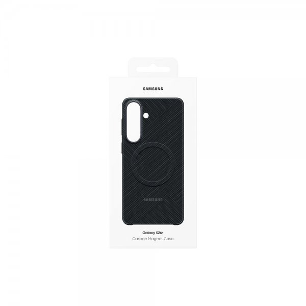 Samsung Original Galaxy S26 Plus Kuori Hiilikuitu Magneettikotelo Musta