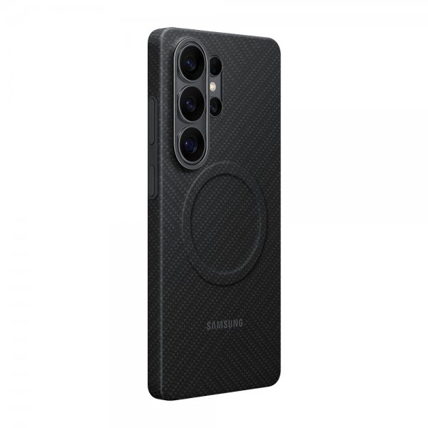 Samsung Alkuperäinen Galaxy S26 Ultra Kuori Hiilikuitu Magneettikotelo Musta
