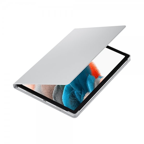 Samsung Alkuperäinen Galaxy Tab A8 -suojakotelo, kirjatyyppinen kansi, hopea