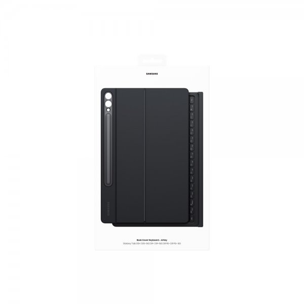 Samsung Original Galaxy Tab S9 Plus/S9 FE Plus/S10 Plus -suojakotelo näppäimistöllä, musta