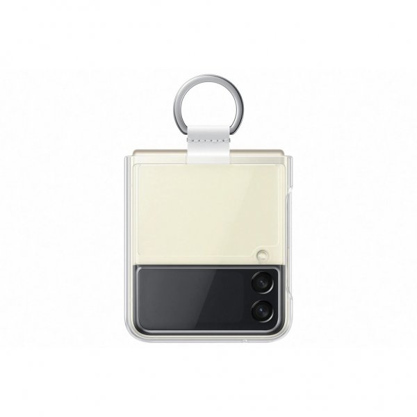 Samsung Alkuperäinen Galaxy Z Flip 3 -suojakuori Clear Cover with Ring, läpinäkyvä