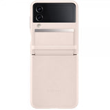 Samsung Alkuperäinen Galaxy Z Flip 4 Flap Leather Cover -suojakuori, persikka