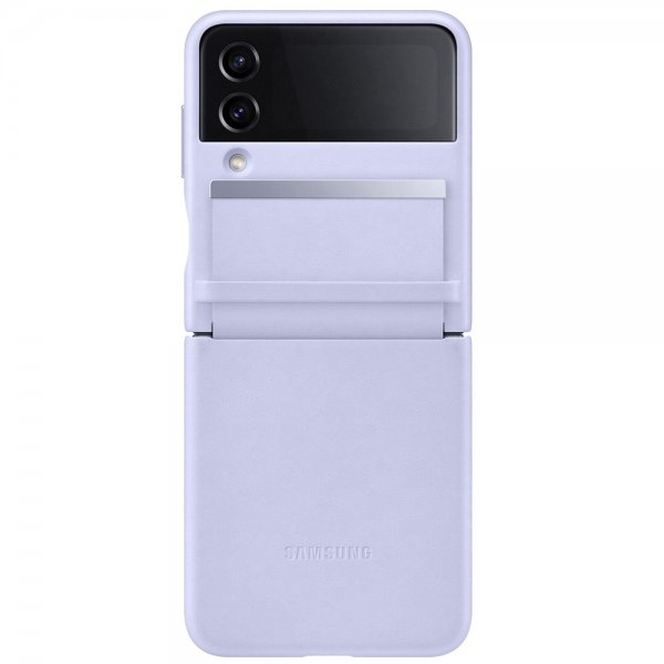 Samsung Original Galaxy Z Flip 4 Flap Leather Cover, Serene Purple
