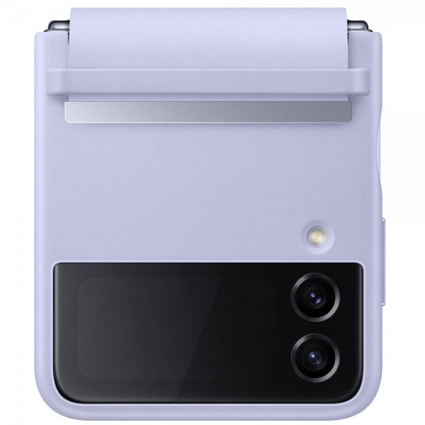 Samsung Original Galaxy Z Flip 4 Flap Leather Cover, Serene Purple