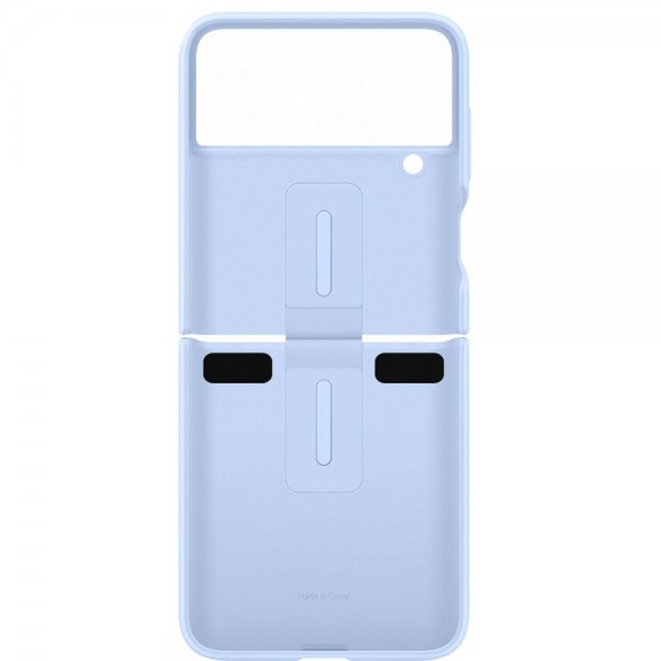 Samsung Alkuperäinen Galaxy Z Flip 4 Kuori Silikonisuojakuori renkaalla Arctic Blue