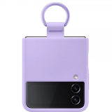 Samsung Alkuperäinen Galaxy Z Flip 4 Kuori Silikonisuojakuori Sormuspidikkeellä Bora Purple