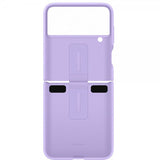 Samsung Alkuperäinen Galaxy Z Flip 4 Kuori Silikonisuojakuori Sormuspidikkeellä Bora Purple