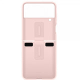 Samsung Alkuperäinen Galaxy Z Flip 4 Kuori Silicone Cover with Ring Pinkki