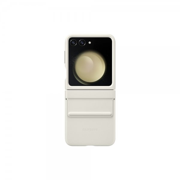 Samsung Alkuperäinen Galaxy Z Flip 5 Kuori Flap Eco-Leather Case Cream