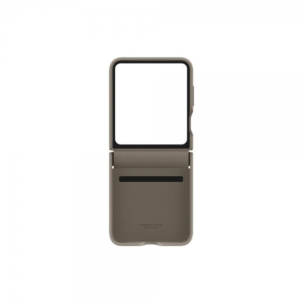 Samsung Alkuperäinen Galaxy Z Flip 5 Kuori Flap Eco-Leather Kotelo Etoupe