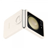 Samsung Original Galaxy Z Flip 5 Silikonisuojakuori renkaalla, kerma