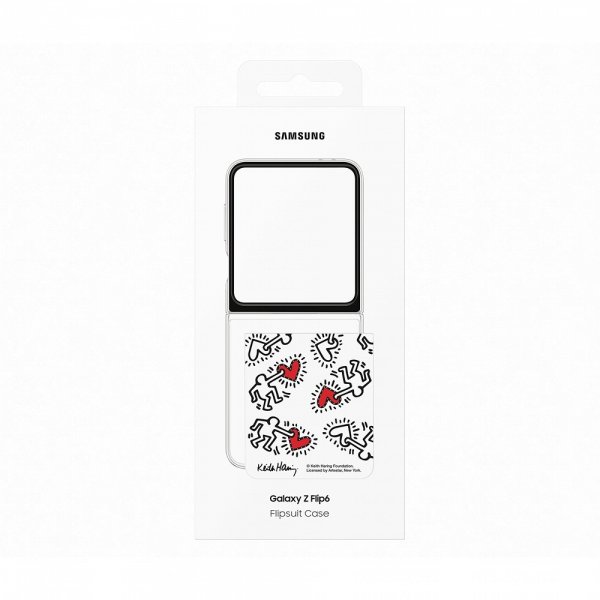 Samsung Original Galaxy Z Flip 6/Galaxy Z Flip 7 FE -kuoret Flipsuit Case, valkoinen