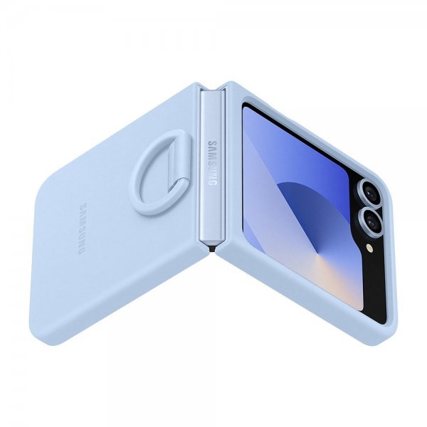 Samsung alkuperäinen Galaxy Z Flip 6/Flip 7 FE -kuori silikonikotelo sininen