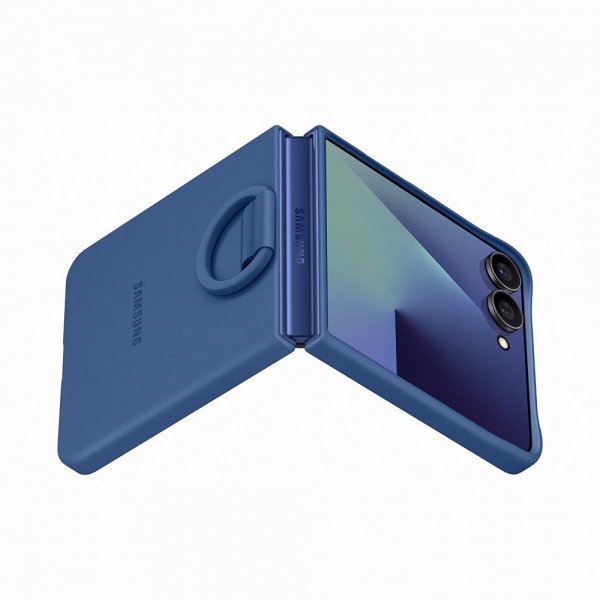 Samsung Alkuperäinen Galaxy Z Flip 7 Kuori Ring Case Silicone Sininen