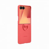 Samsung Original Galaxy Z Flip 7 Kuori Sormuskotelo Silikoni Punainen