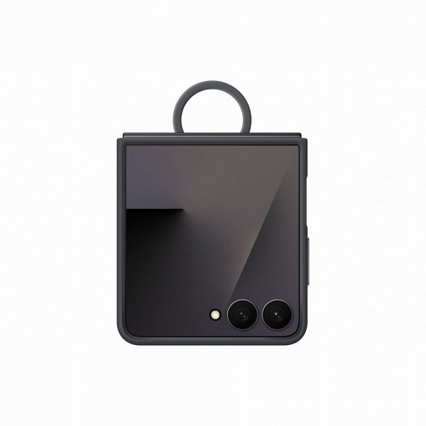 Samsung Original Galaxy Z Flip 7 Kuori Ring Case Silikoni Musta