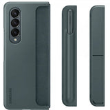 Samsung alkuperäinen Galaxy Z Fold 4 -suojakotelo, Standing Cover with Pen, harmaanvihreä