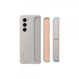 Samsung Original Galaxy Z Fold 5 -suojakuori jalustalla ja hihnalla, hiekka