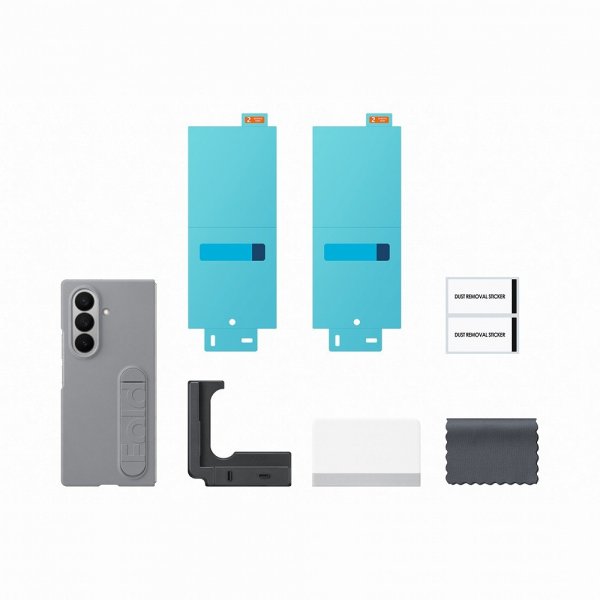 Samsung alkuperäinen Galaxy Z Fold 7 -silikonikotelo, harmaa