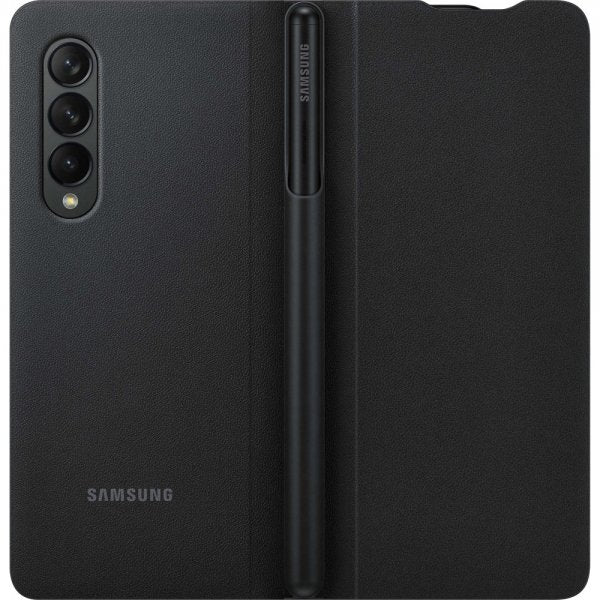 Samsung Original Galaxy Z Fold3 Flip Cover kynällä, musta