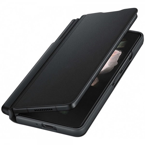 Samsung Original Galaxy Z Fold3 Flip Cover kynällä, musta
