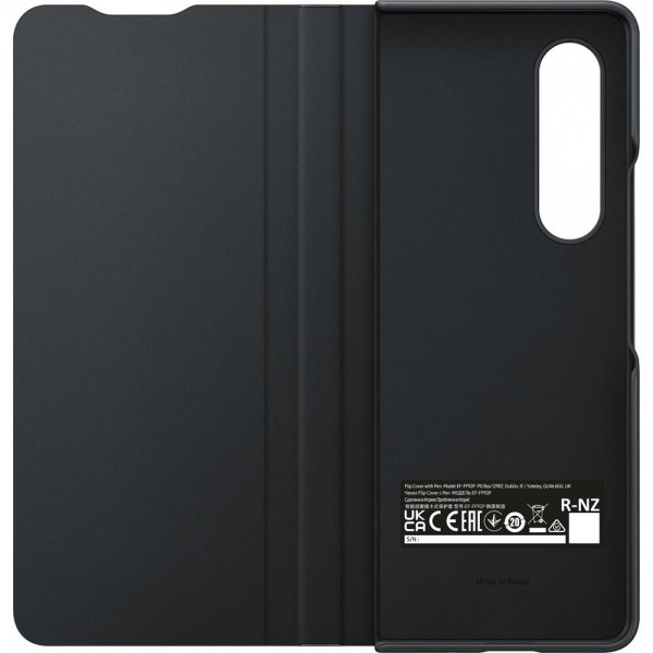 Samsung Original Galaxy Z Fold3 Flip Cover kynällä, musta