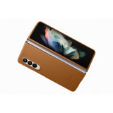 Samsung Original Galaxy Z Fold3 -kuori nahkasuoja, kameli