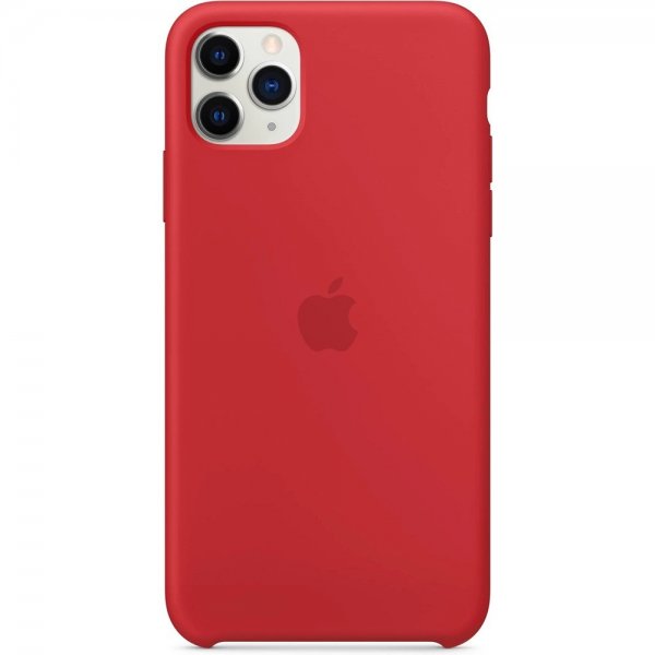 Apple Alkuperäinen iPhone 11 Pro Max Silikonikuori Punainen
