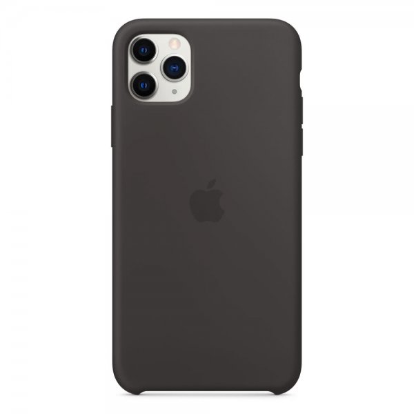 Apple alkuperäinen iPhone 11 Pro Max Silicone Case -silikonikuori, musta