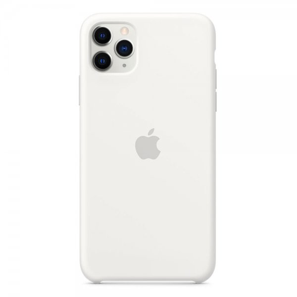 Apple Alkuperäinen iPhone 11 Pro Max Silikonikuori Valkoinen