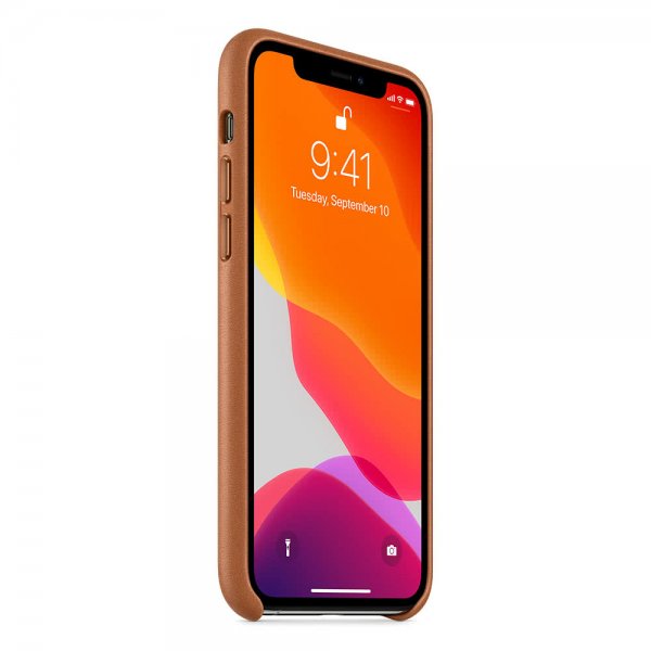Apple alkuperäinen iPhone 11 Pro -nahkakuori, satulanruskea