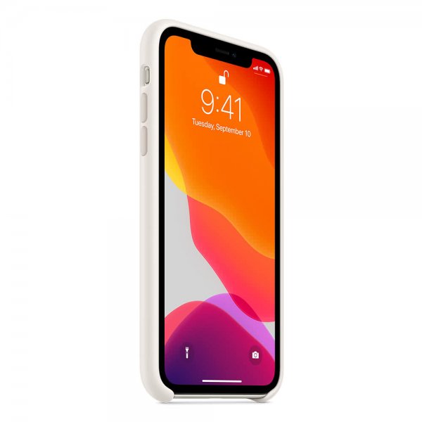 Apple alkuperäinen iPhone 11 -silikonikuori valkoinen