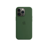 Apple Alkuperäinen iPhone 13 Pro Max -silikonikuori MagSafe-tuella, apilanvihreä