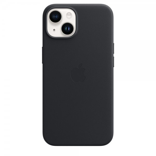 Apple Original iPhone 14 Plus Kuori Nahkakuori MagSafe Midnatt