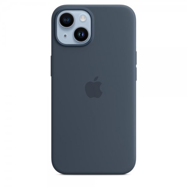 Apple Alkuperäinen iPhone 14 Plus Silicone Case MagSafe Myrskynsininen