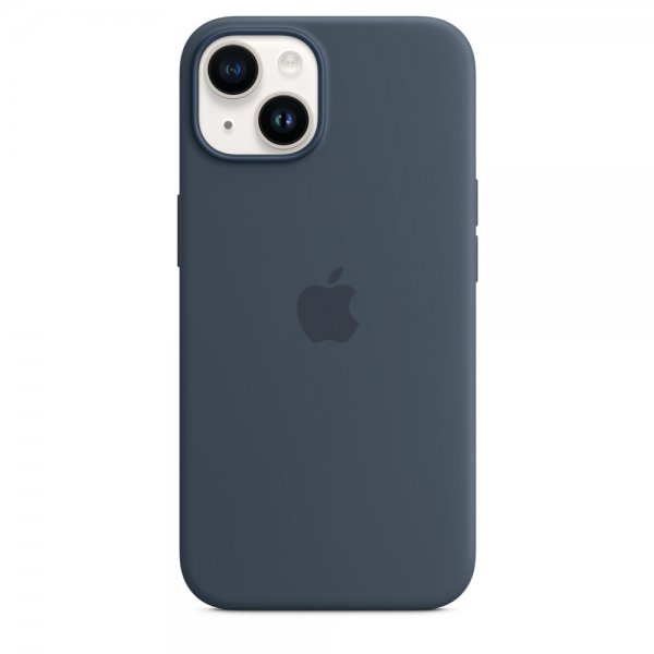 Apple Alkuperäinen iPhone 14 Plus Silicone Case MagSafe Myrskynsininen