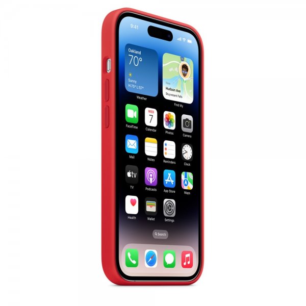 Apple Alkuperäinen iPhone 14 Pro Silikonikuori MagSafella (PRODUCT)RED