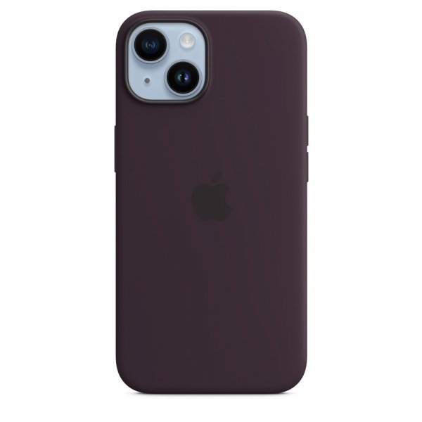 Apple Original iPhone 14 Silicone Case MagSafe Mustaselja