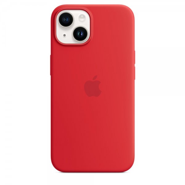 Apple Alkuperäinen iPhone 14 Silikonisuojakuori MagSafe (PRODUCT)RED