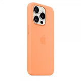 Alkuperäinen Apple iPhone 15 Pro Max -silikonikuori MagSafella, appelsiinisorbet