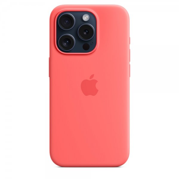 Apple Alkuperäinen iPhone 15 Pro Max Silikonikuori MagSafe Guava