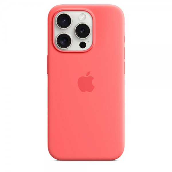 Apple Alkuperäinen iPhone 15 Pro Max Silikonikuori MagSafe Guava