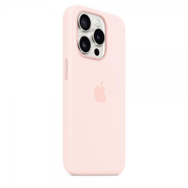 Apple Alkuperäinen iPhone 15 Pro Max Kuori Silikoni MagSafe Vaaleanpunainen